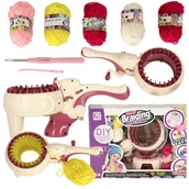 Zabawy w naśladowanie dorosłych - MASZYNA DO TKANIA robienia na drutach dla dzieci zestaw XL - miniaturka - grafika 1