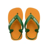 Buty dla dziewczynek - Havaianas Unisex Baby Brasil Logo Flipflop, pomarańczowy cytrus - 21/22 EU - miniaturka - grafika 1