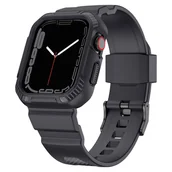 Akcesoria do smartwatchy - Kingxbar CYF106 2w1 pasek Apple Watch SE, 8, 7, 6, 5, 4, 3, 2, 1 (41, 40, 38 mm) z wbudowanym etui szary - miniaturka - grafika 1