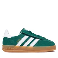 Buty dla chłopców - Sneakersy adidas Gazelle Indoor Comfort Closure Elastic Lace IH9130 Zielony - miniaturka - grafika 1