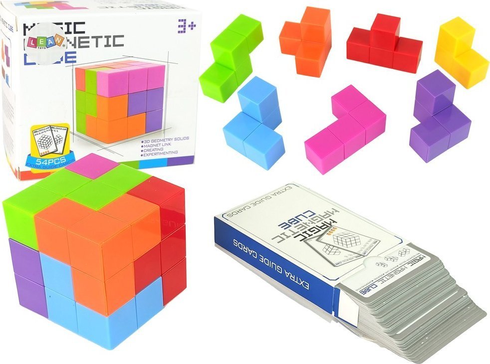 LeanToys Magiczna Kostka Do Układania Magnetyczna 7 El.