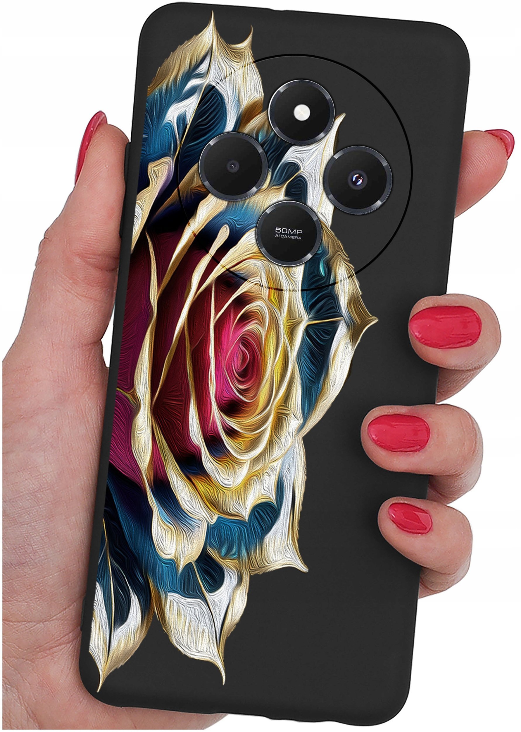 Etui do Xiaomi Redmi 14C WZORYSILIKONOWE MATT CASE + SZKŁO 9H