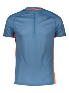 Mizuno Koszulka sportowa "Trail Dryaeroflow" w kolorze niebiesko-pomarańczowym - Koszulki sportowe męskie - miniaturka - grafika 1