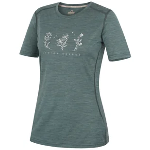 Koszulka damska MOOA Merino Lyolite Bloom 150 Short Rozmiar: XL / Kolor: turkusowy - Koszulki sportowe damskie - miniaturka - grafika 1