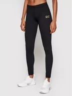 Spodnie sportowe damskie - EA7 Emporio Armani Legginsy 8NTP63 TJ01Z 0200 Czarny Slim Fit - miniaturka - grafika 1