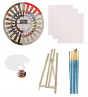 Decoupage - Zestaw Malarski 3Xpłótno Sztaluga Pędzle Farby Xl - miniaturka - grafika 1