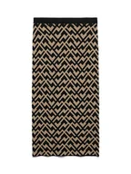 Spódnice - Vero Moda Spódnica dzianinowa w kolorze beżowo-czarnym - miniaturka - grafika 1