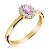 Pierścionki - Pierścionek zaręczynowy z różowym szafirem 0.64 ct - WK-6-SZR - miniaturka - grafika 1