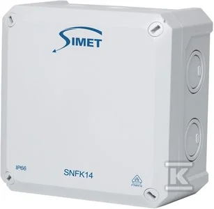 Puszka instalacyjna naścienna SNFK14, 140x140x81, IP66 szary - Puszki elektryczne i akcesoria - miniaturka - grafika 1