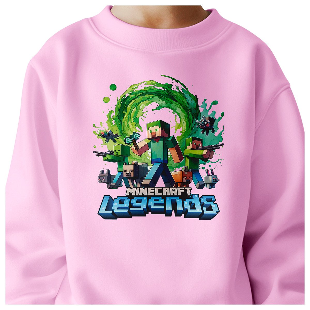 BLUZA DZIECIĘCA MINECRAFT LEGENDS 146-152 DLA DZIEWCZYNKI CHŁOPCA