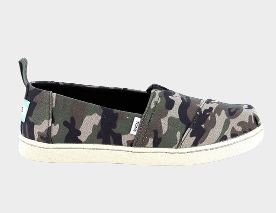 TOMS SPORTOWE BUTY DZIECIĘCE WE WZÓR MORO NISKIE WSUWANE 30,5 6GA