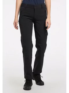 Spodnie sportowe damskie - Haglöfs Spodnie softshellowe "Moran Q" w kolorze czarnym - grafika 1