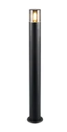 Lampy ogrodowe - Hoosic H80 lampa stojąca ogrodowa 1xE27 czarna/przydymiona 424060132 - miniaturka - grafika 1