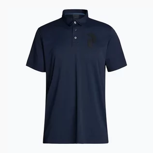 Koszulki sportowe męskie - Performance Peak Koszulka polo do golfa męska Peak Panmore granatowa G77184040 - grafika 1