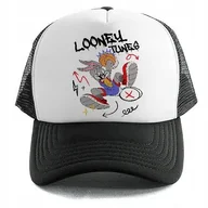 Czapki i chusty sportowe męskie - Czapka z Daszkiem TUNES LOONEY Dla Fana Kreskówek Wzory Biało Czarna - miniaturka - grafika 1