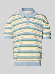 Bluzka z dzianiny o kroju regular fit z kołnierzykiem polo - Koszulki męskie - miniaturka - grafika 1