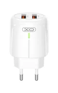 Ładowarki samochodowe - XO ŁAD SIEC L111 2xUSB 2,4A DIODA LED BIAŁA - miniaturka - grafika 1