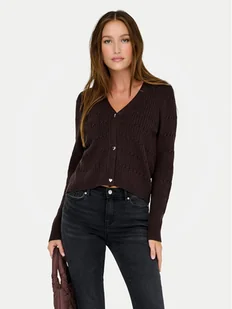 ONLY Kardigan Katia 15310902 Brązowy Regular Fit - Swetry damskie - miniaturka - grafika 1