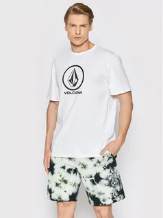 Koszulki męskie - Volcom T-Shirt Crisp Stone A3512205 Biały Classic Fit - grafika 1