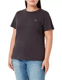 Koszulki i topy damskie - Wrangler Damska koszulka Slim Tee, Faded Black, S - grafika 1