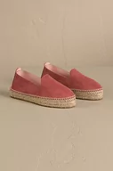 Espadryle damskie - Manebi espadryle zamszowe Hamptons Double Sole Espadrilles kolor czerwony na platformie R 7.0 D0 - miniaturka - grafika 1