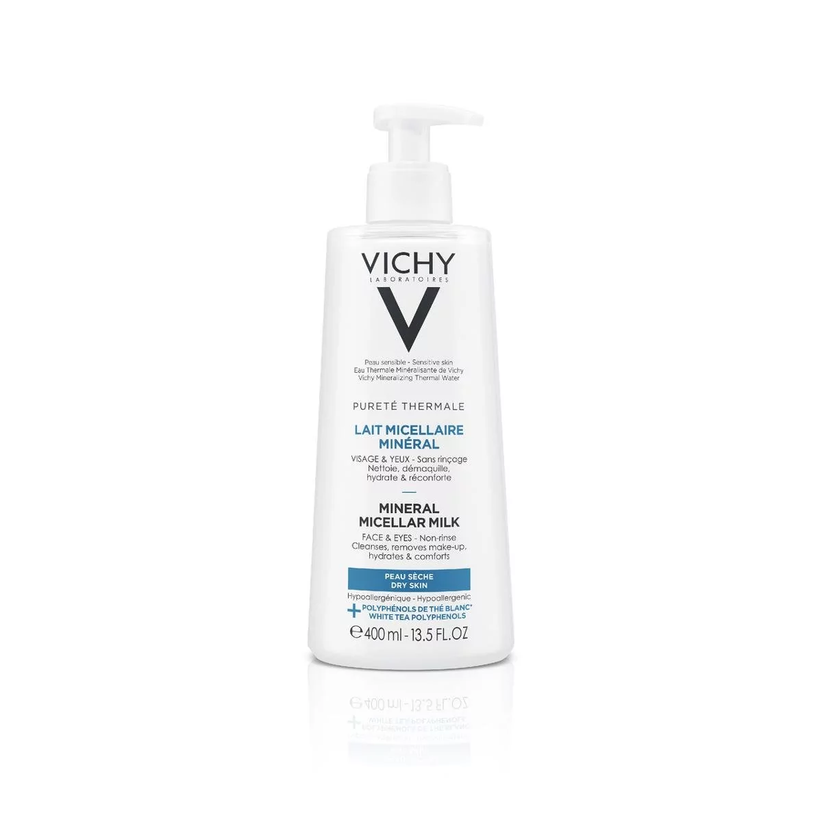 Vichy Pureté Thermale mineralne mleczko micelarne do skóry suchej 400 ml