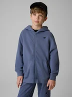 Bluzy dla chłopców - 4F Bluza dresowa loose z kapturem chłopięca - niebieska 146/152 (10-12 lat) - miniaturka - grafika 1