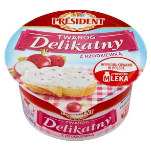 Président - Twaróg delikatny homogenizowany z rzodkiewką - Sery - miniaturka - grafika 1