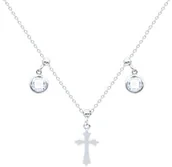 Biżuteria religijna - Naszyjnik CHOKER SREBRO 925 Krzyżyk - miniaturka - grafika 1