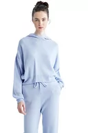 Swetry damskie - DeFacto Sweter normalny krój dla kobiet - sweter z golfem dla topów damski (niebieski, XXS - XS), niebieski, XXS - miniaturka - grafika 1