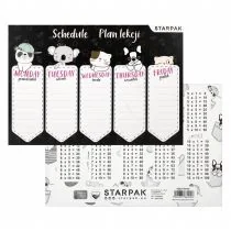 Starpak Plan lekcji z tabliczką mnożenia Unicorn 25 szt. - Szkolne artykuły papiernicze - miniaturka - grafika 1