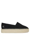 Espadryle damskie - Calvin Klein Jeans Espadryle Flatform Esdparille Mg/Hdw YW0YW01737 Czarny - miniaturka - grafika 1