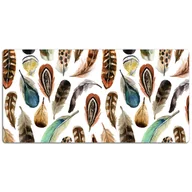 Podkładki na biurko - Duża mata na biurko Akwarela pióra vintage 120x60 cm - miniaturka - grafika 1