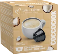 Kawa w kapsułkach i saszetkach - COCCOCIOK (Biała czekolada i kokos) Italian Coffee kapsułki do Dolce Gusto - 16 kapsułek - miniaturka - grafika 1