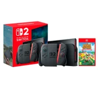 Konsole Nintendo - Nintendo Switch 2 Joy-Con Czarny + Animal Crossing New Horizons NS2 Edition - miniaturka - grafika 1