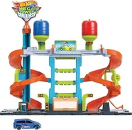 Tory, garaże, parkingi - Hot Wheels Hot Wheels Tor samochodowy Zakręcona megamyjnia - miniaturka - grafika 1