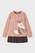 Swetry dla dziewczynek - Mayoral sweter dziecięcy kolor różowy lekki - miniaturka - grafika 1