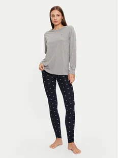 Tommy Hilfiger Piżama UW0UW05639 Kolorowy Regular Fit - Piżamy damskie - miniaturka - grafika 1