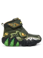 Buty dla chłopców - Skechers Śniegowce Skech-O-Saurus Lights 2.0 400122L OLV Khaki - miniaturka - grafika 1