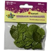 Scrapbooking - Dekoracje materiałowe listki zielone 30 sztuk - miniaturka - grafika 1