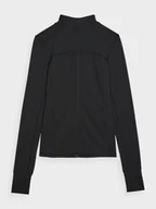 Bluzy sportowe damskie - Damska bluza treningowa 4F 4FWAW24TFSWF391 - szara - miniaturka - grafika 1