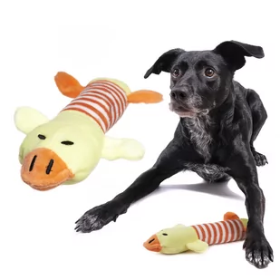 Zabawka dla psa gryzak pluszowy piszcząca kaczka - Zabawki dla psów - miniaturka - grafika 1