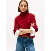 Swetry damskie - Tommy Hilfiger Wełniany golf Loose fit - miniaturka - grafika 1