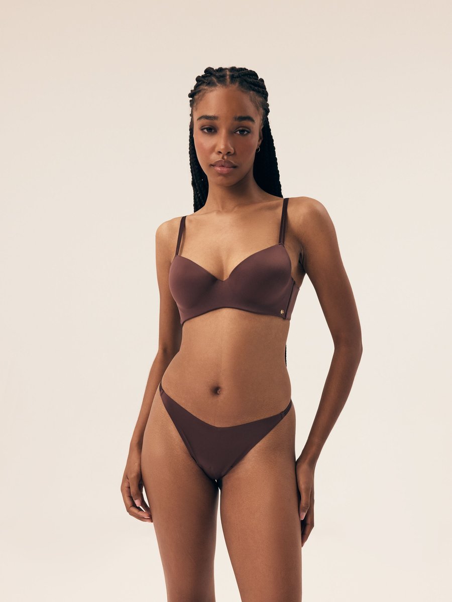 Majtki stringi Bosco Esotiq czekoladowy brąz L