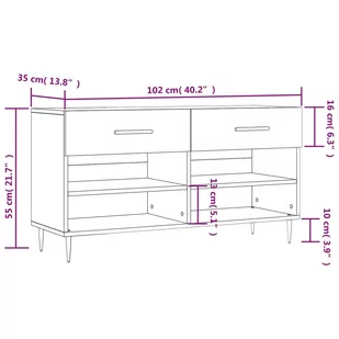 Ławka z miejscem na buty, biała, 102x35x55 cm Lumarko! - Szafki na buty - miniaturka - grafika 13
