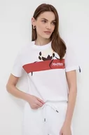 Koszulki sportowe damskie - Max Mara Leisure t-shirt bawełniany damski kolor biały - miniaturka - grafika 1