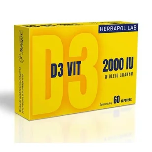 Suplement diety, D3 Vit 2000 Herbapol Lab, 60kaps. - Witaminy i minerały - miniaturka - grafika 1