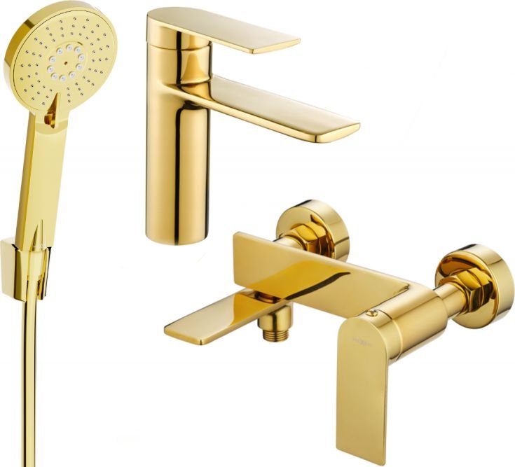 Mexen Zero R40 zestaw wannowy, złoty - 71103R40-50