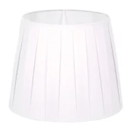 Oprawy, klosze i abażury - Biały abażur z pionowymi paskami, na żarówkę E27 - miniaturka - grafika 1