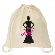 Plecaki worki - Worek Plecak Beż Do Szkoły Prezent That's Hot Wz - miniaturka - grafika 1